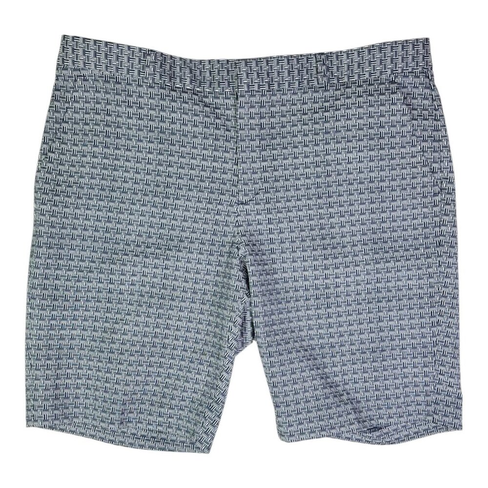 Banana Republic Factory Size 14 Navy Jacquard Patterned Shorts Flat Front